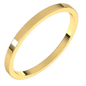 10K Yellow 1.5 mm Flat Band Size 6.5