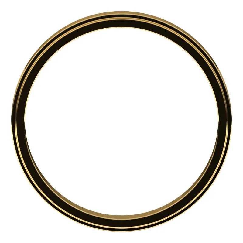 10K Yellow Gold 2.5 mm flat edge Wedding Band