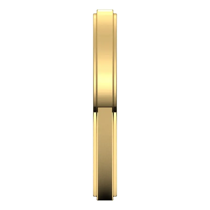 10K Yellow Gold 2.5 mm flat edge Wedding Band