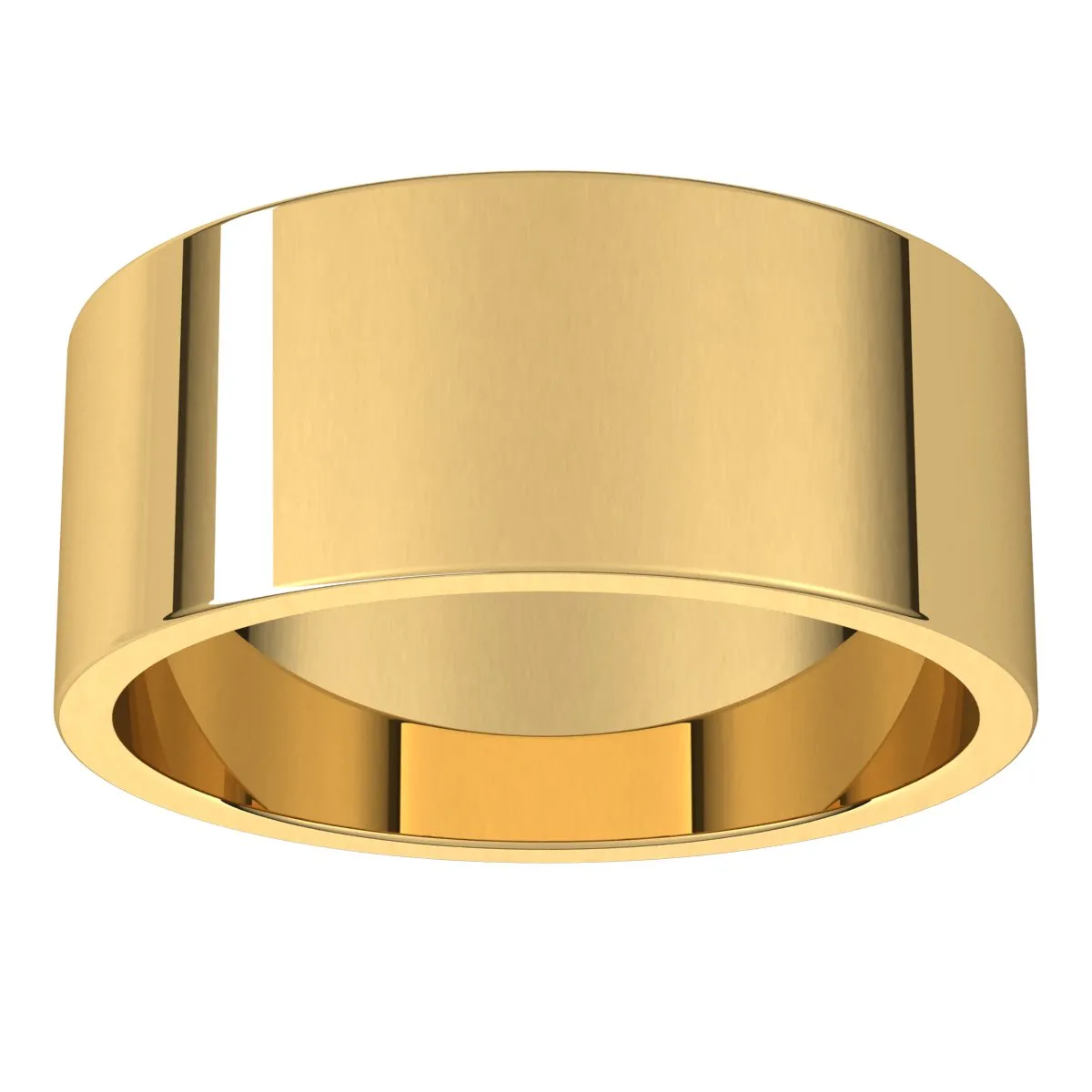 10K Yellow Gold 8 mm flat Wedding Band