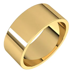 10K Yellow Gold 8 mm flat Wedding Band
