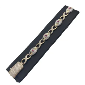 10KT CUSTOM DIAMOND EYE BRACELET