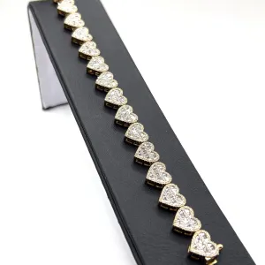10KT DIAMOND HEART BRACELET