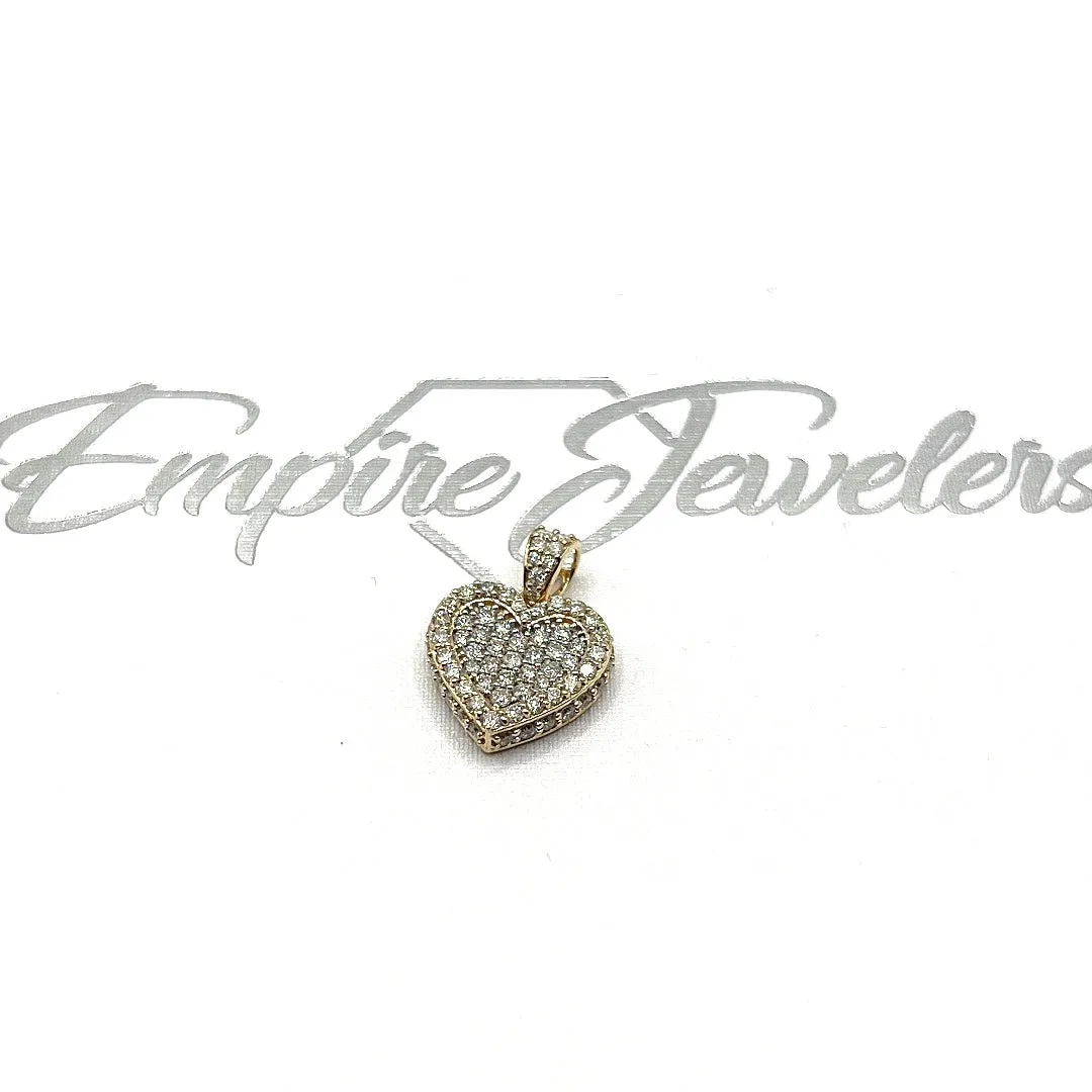 10KT DIAMOND HEART PENDANT