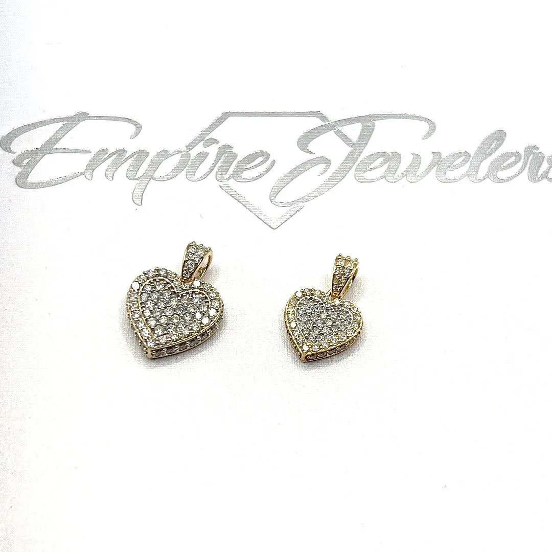 10KT DIAMOND HEART PENDANT