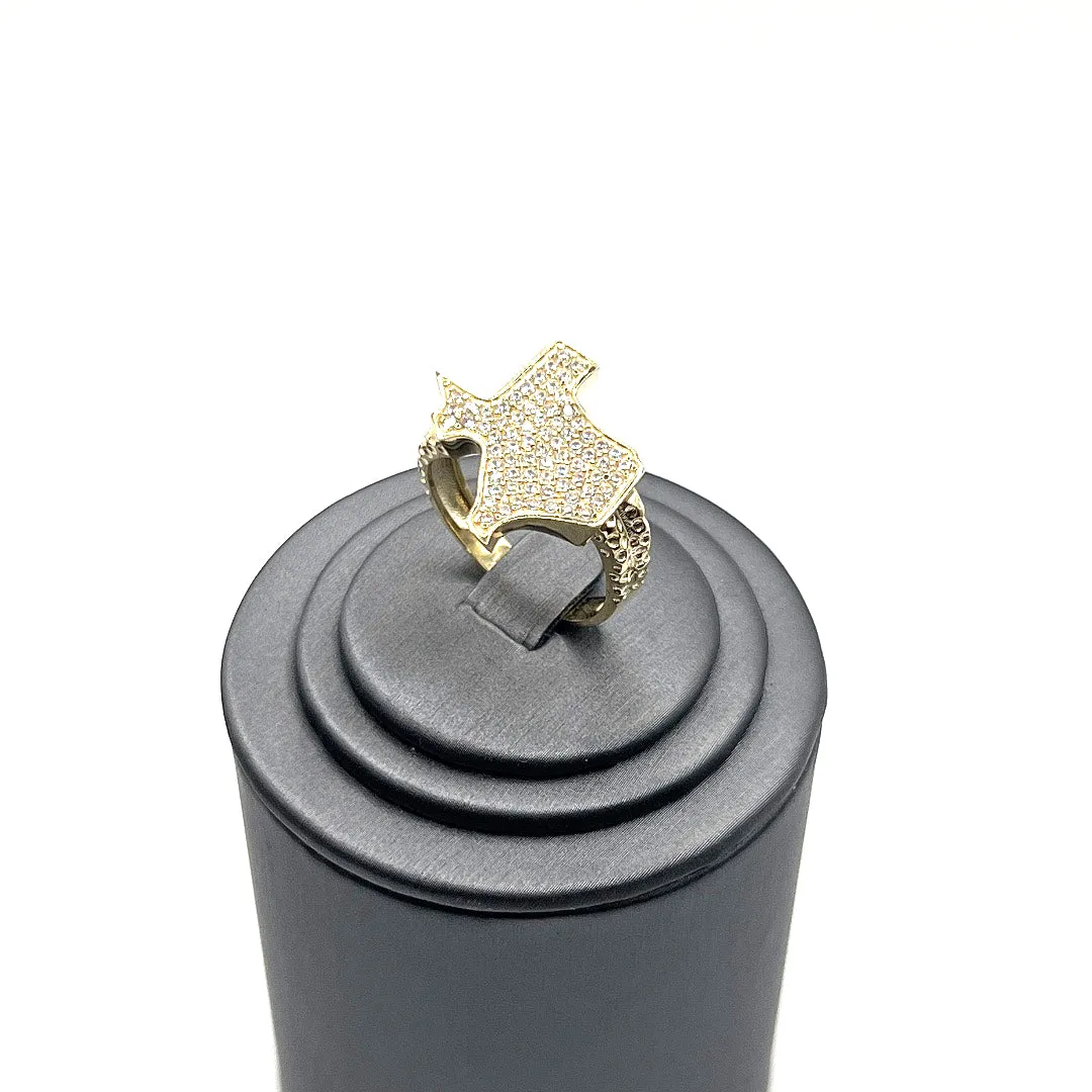 10KT GOLD TEXAS RING