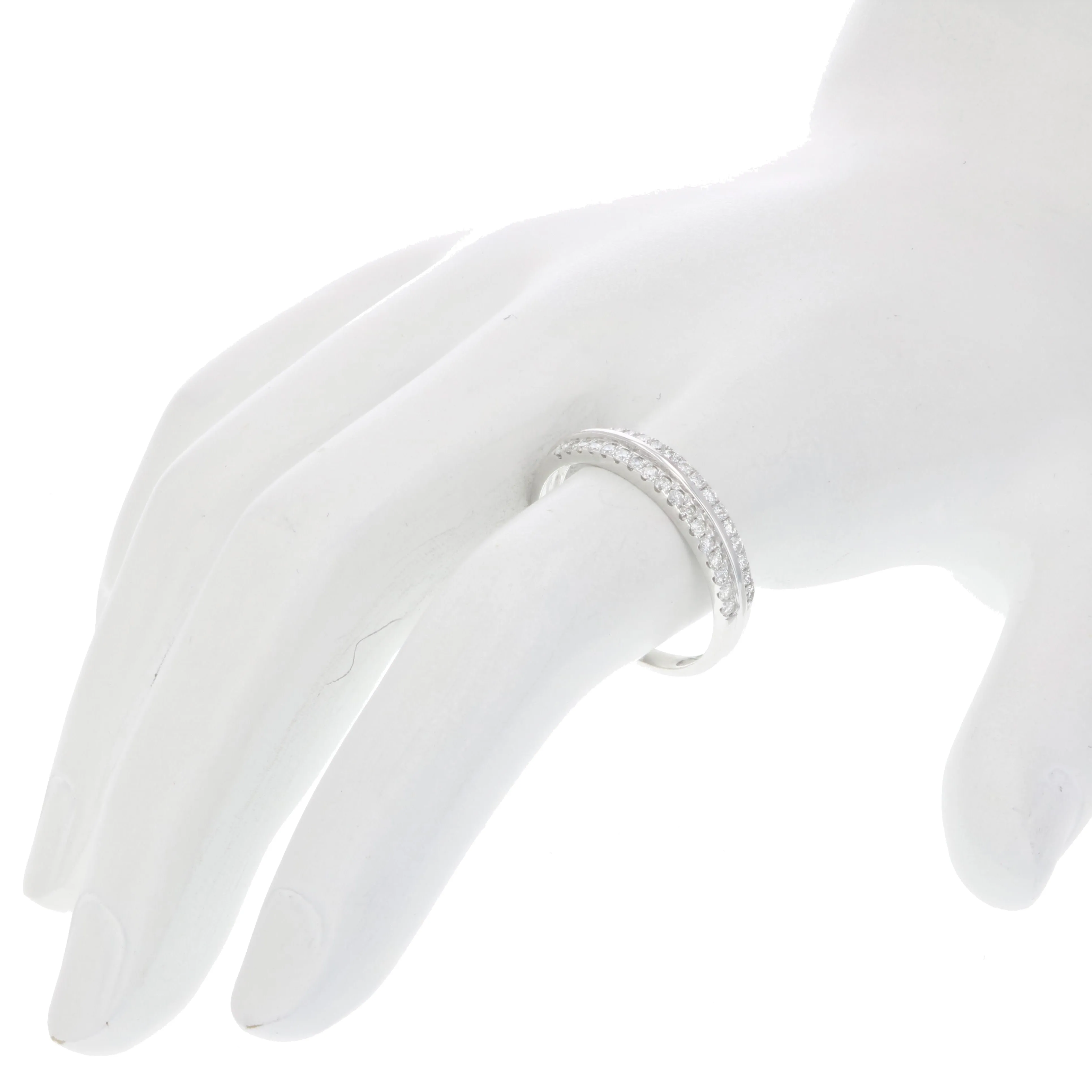 1/3 cttw Double Row Diamond Wedding Bands in 14K White Gold