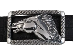 #1357 Running Horse in Braided Frame