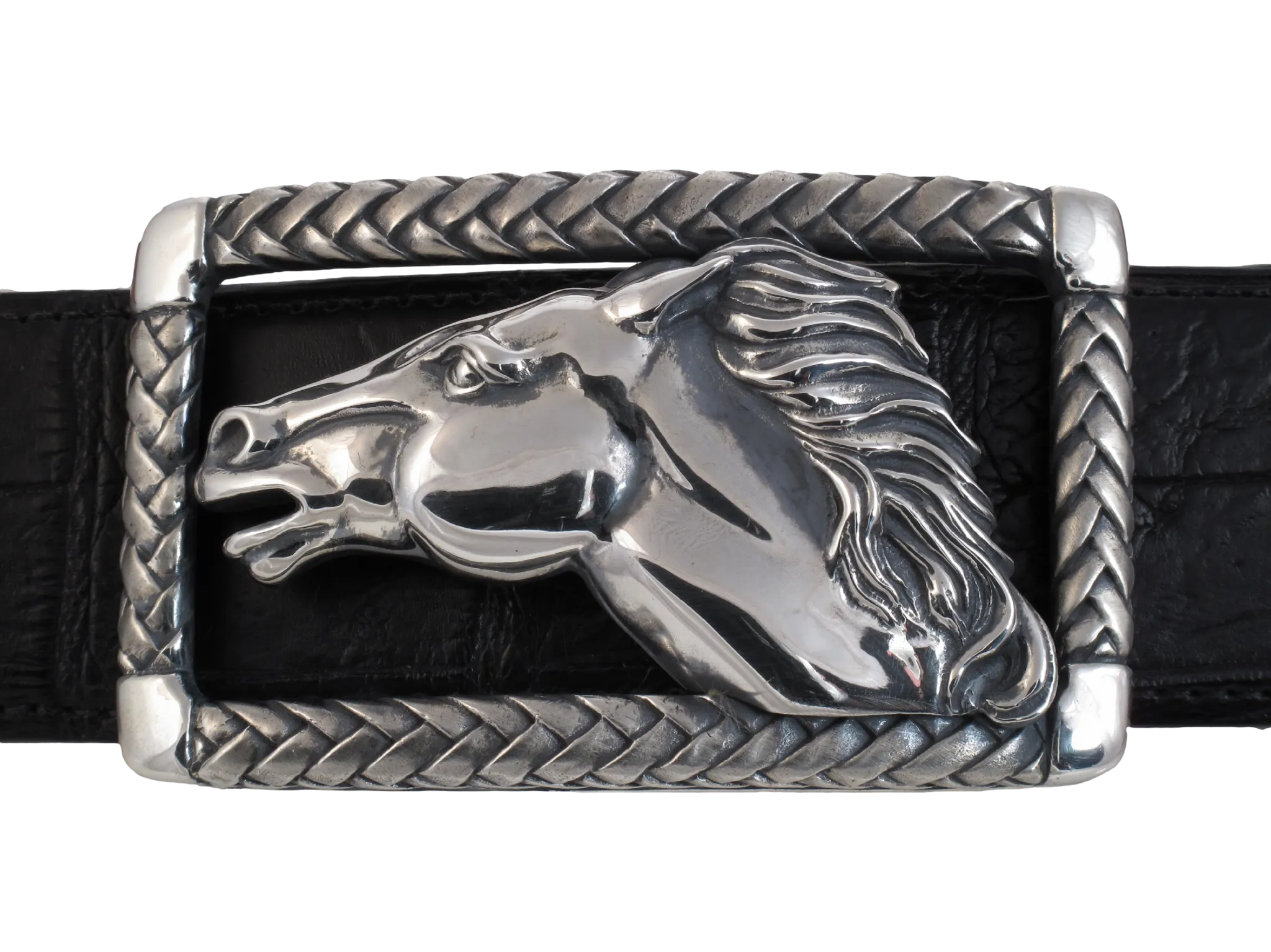 #1357 Running Horse in Braided Frame