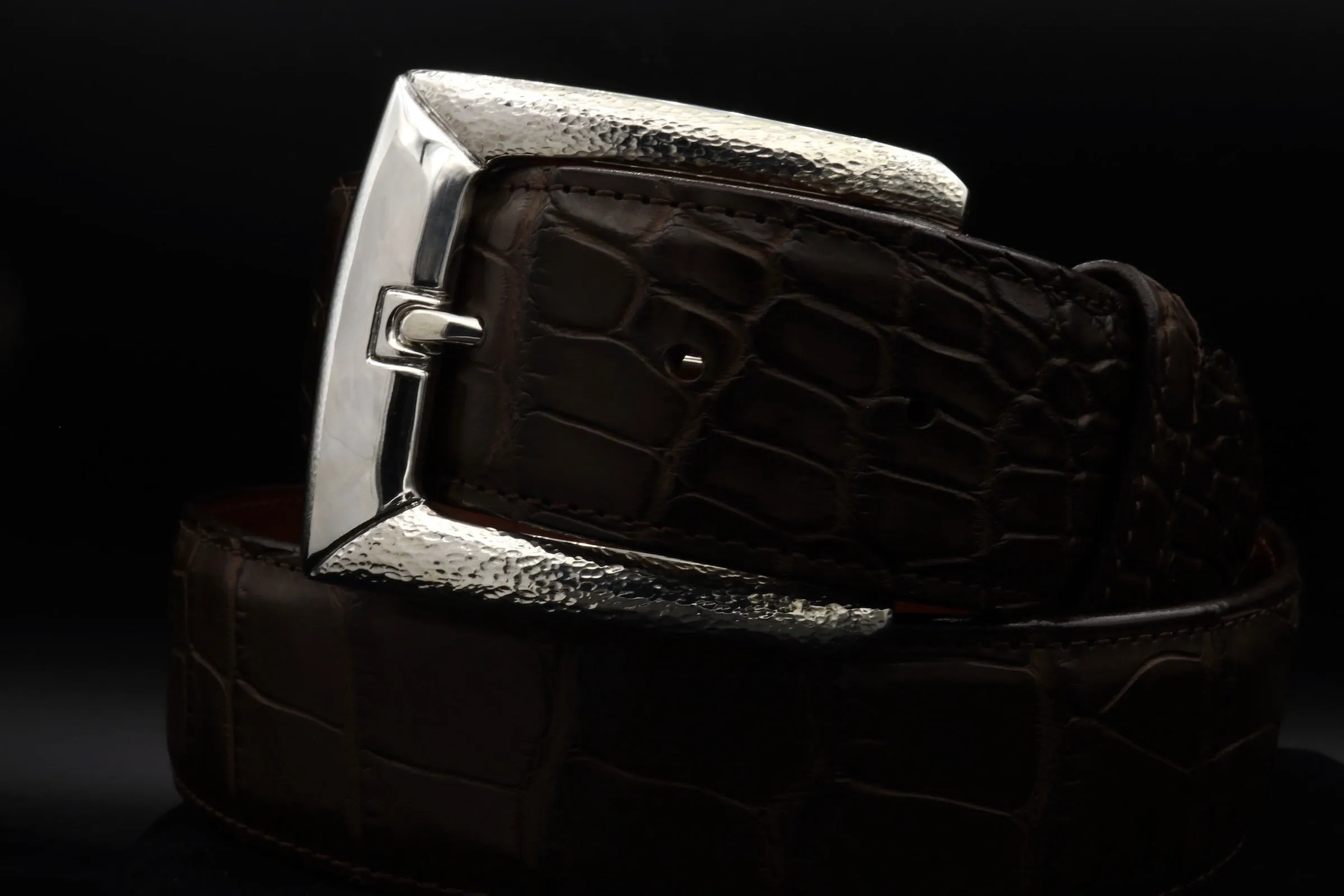 #1393  Classic Hammer Finish Harness Buckle