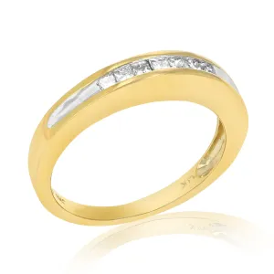 1/4 cttw Princess Diamond Wedding Band in 14K Yellow Gold