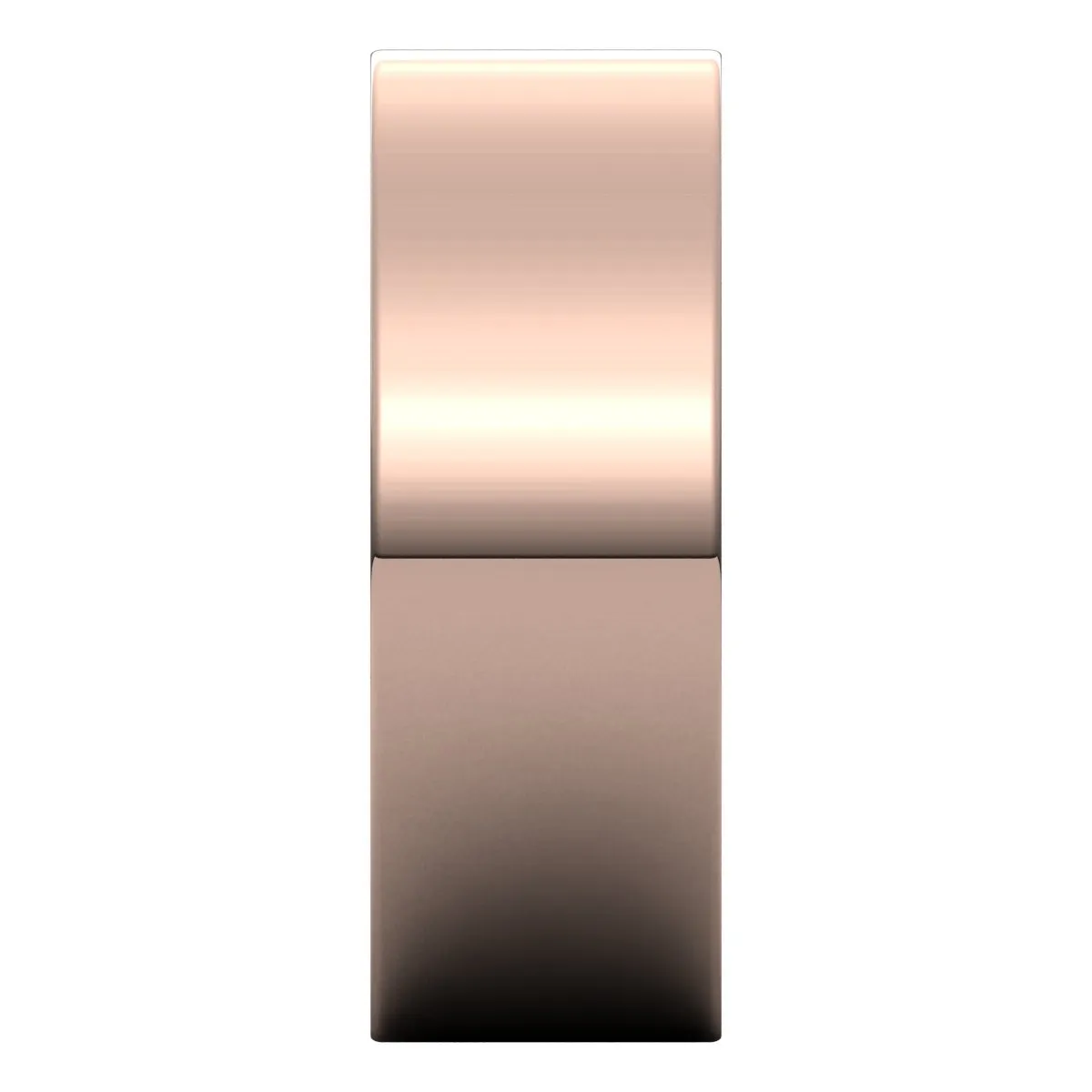 14K Rose Gold 7 mm flat Wedding Band