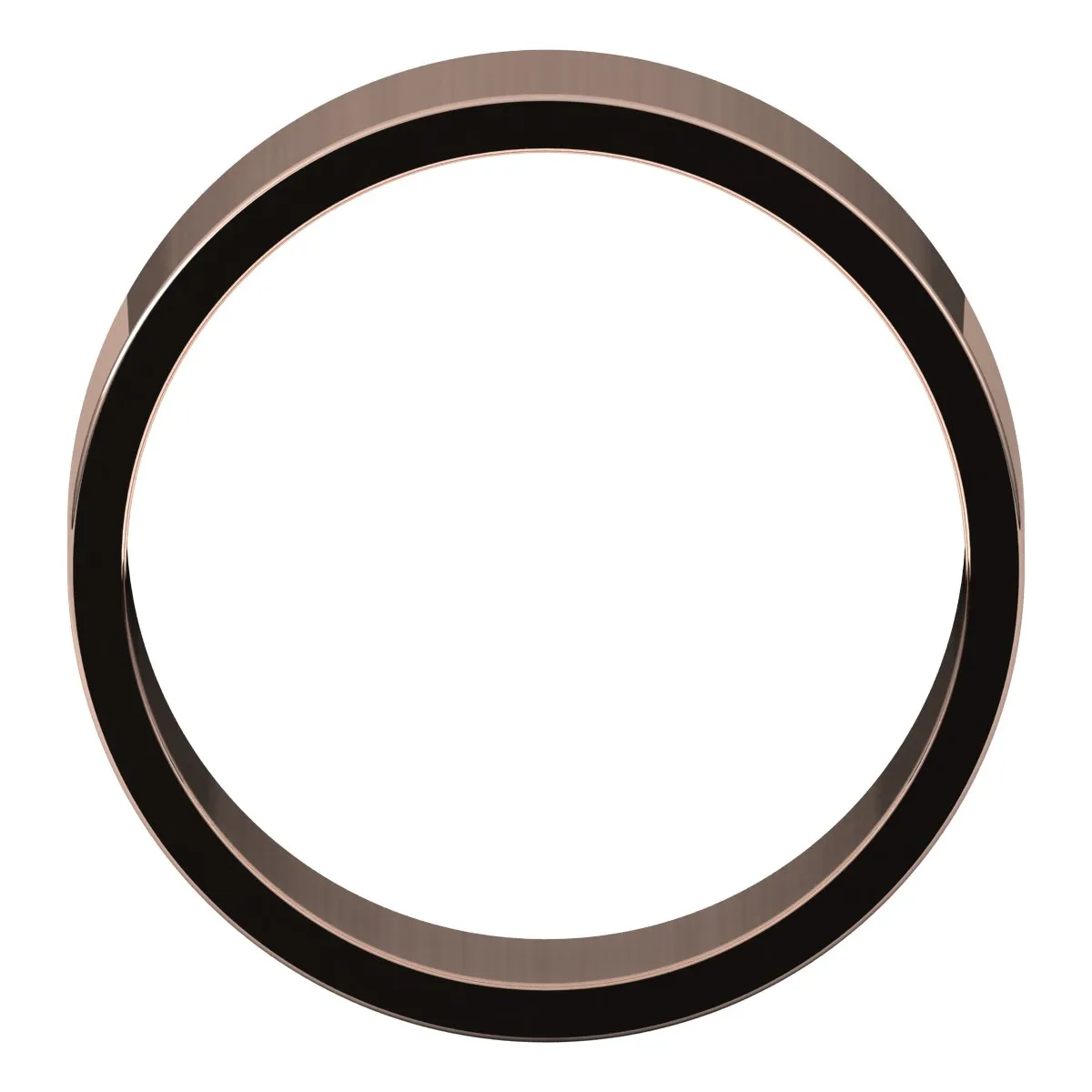 14K Rose Gold 7 mm flat Wedding Band