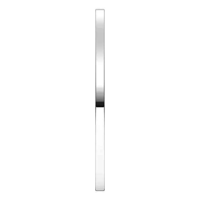 14K White Gold 1 mm Standard Weight Flat Wedding Band