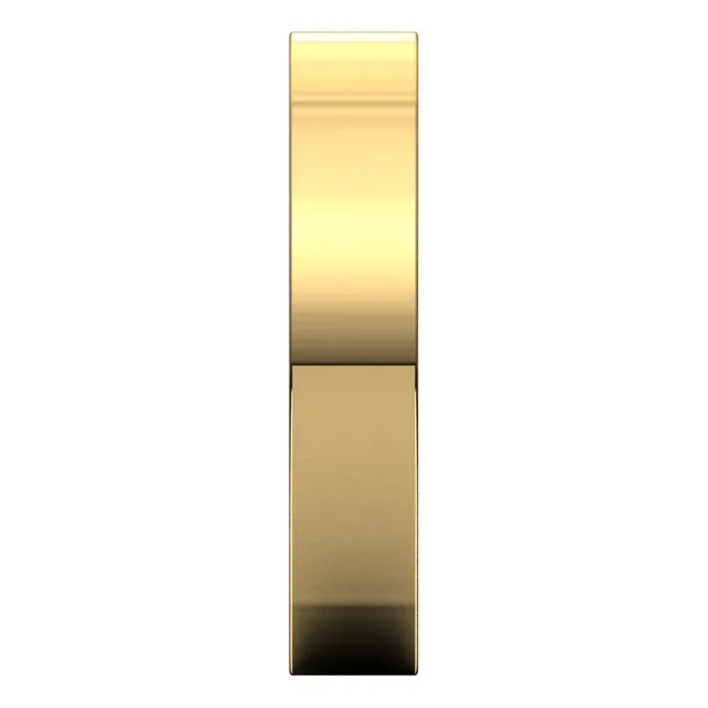 14K Yellow Gold 4 mm Square Comfort Fit Wedding Band