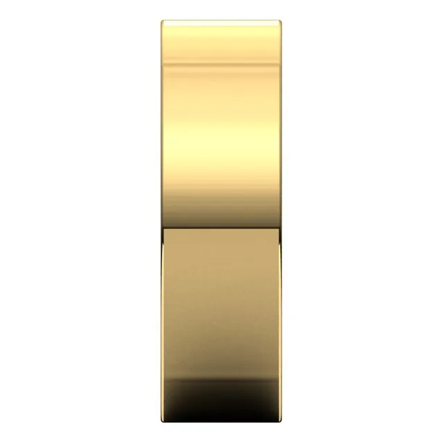 14K Yellow Gold 6 mm Square Comfort Fit Wedding Band
