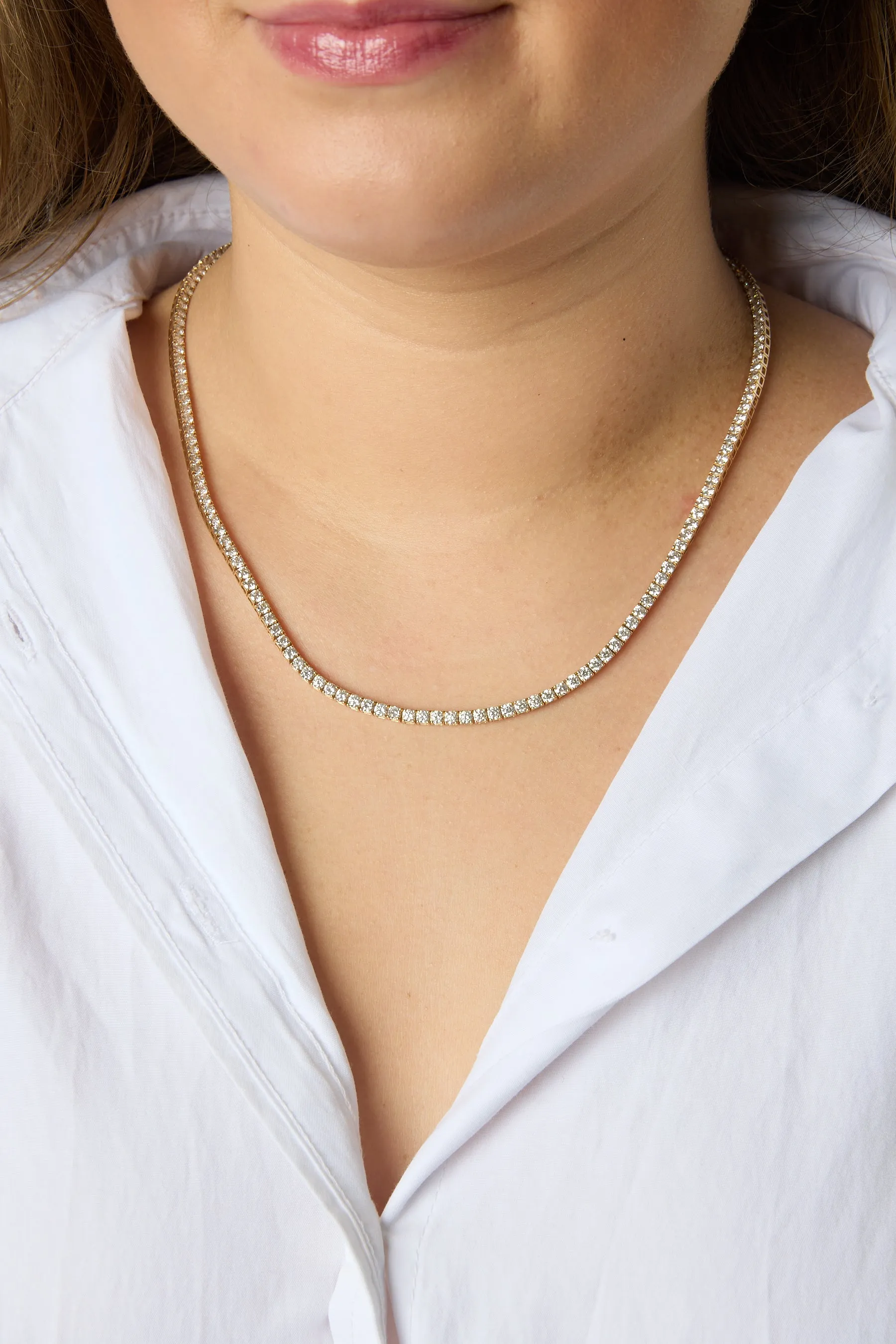 14KY Diamond Tennis Necklace