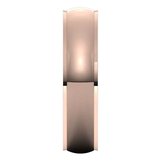 18K Rose Gold 5 mm Half Round Edge Comfort Fit Wedding Band