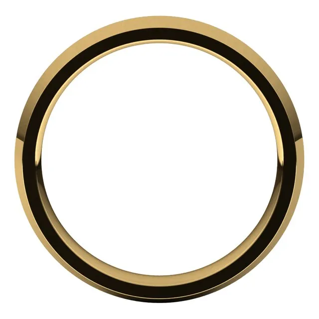 18K Yellow Gold 4 mm Knife Edge Comfort Fit Wedding Band