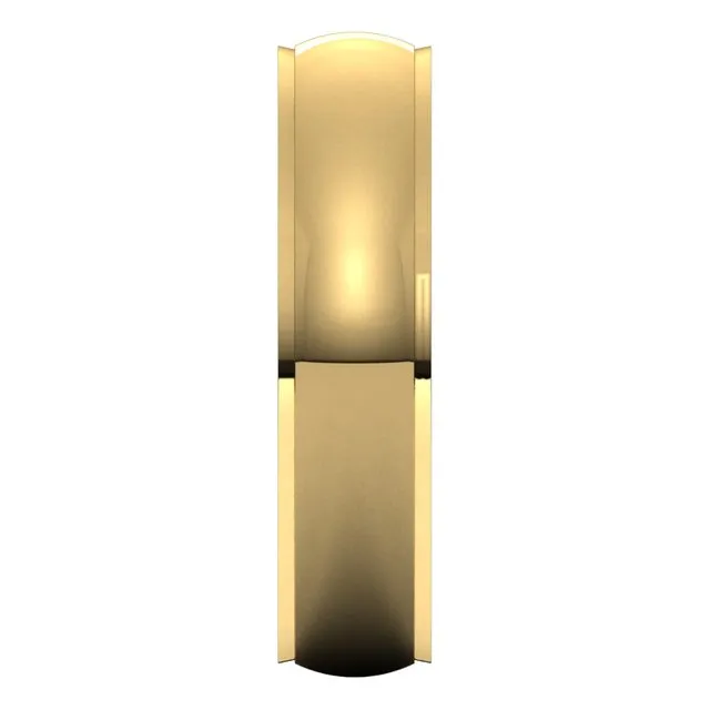 18K Yellow Gold 5 mm Half Round Edge Comfort Fit Wedding Band
