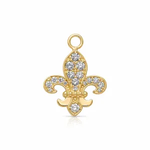 18KY Fleur de Lis Charm