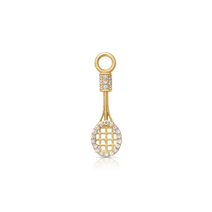 18KY Small Diamond Tennis Racket