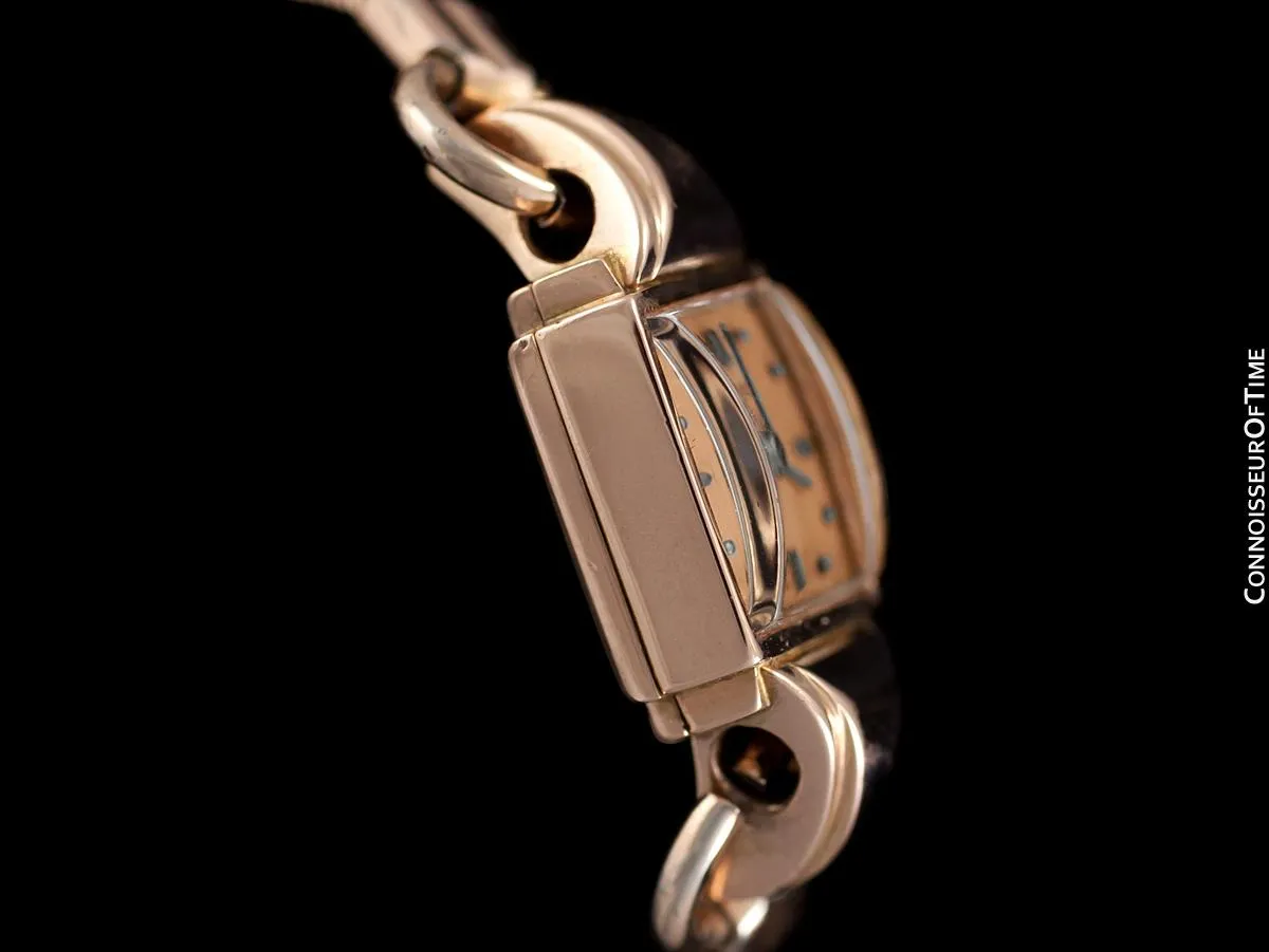 1940's Rolex Precision Vintage Pre-Cellini Ladies Watch, Ref. 5637 - 14K Rose Gold