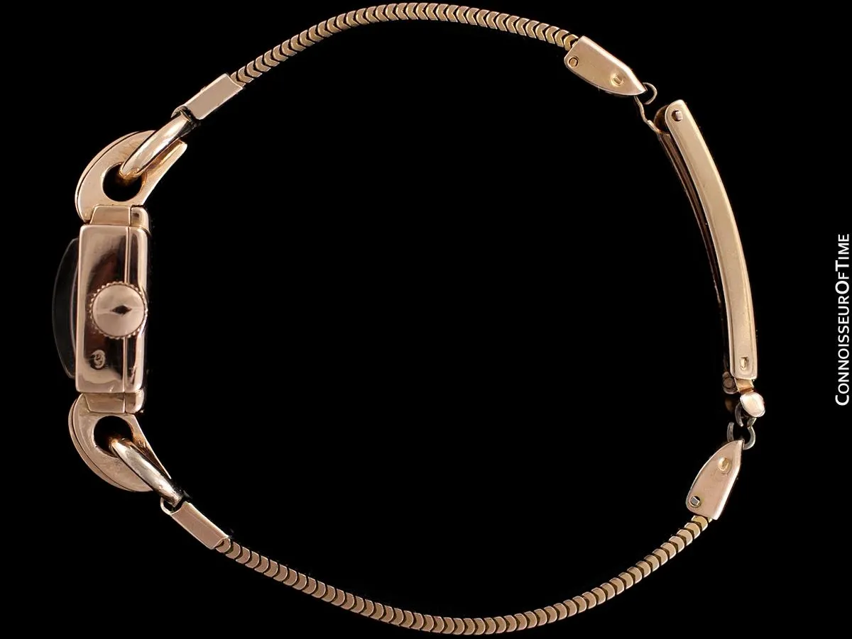 1940's Rolex Precision Vintage Pre-Cellini Ladies Watch, Ref. 5637 - 14K Rose Gold