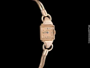 1940's Rolex Precision Vintage Pre-Cellini Ladies Watch, Ref. 5637 - 14K Rose Gold