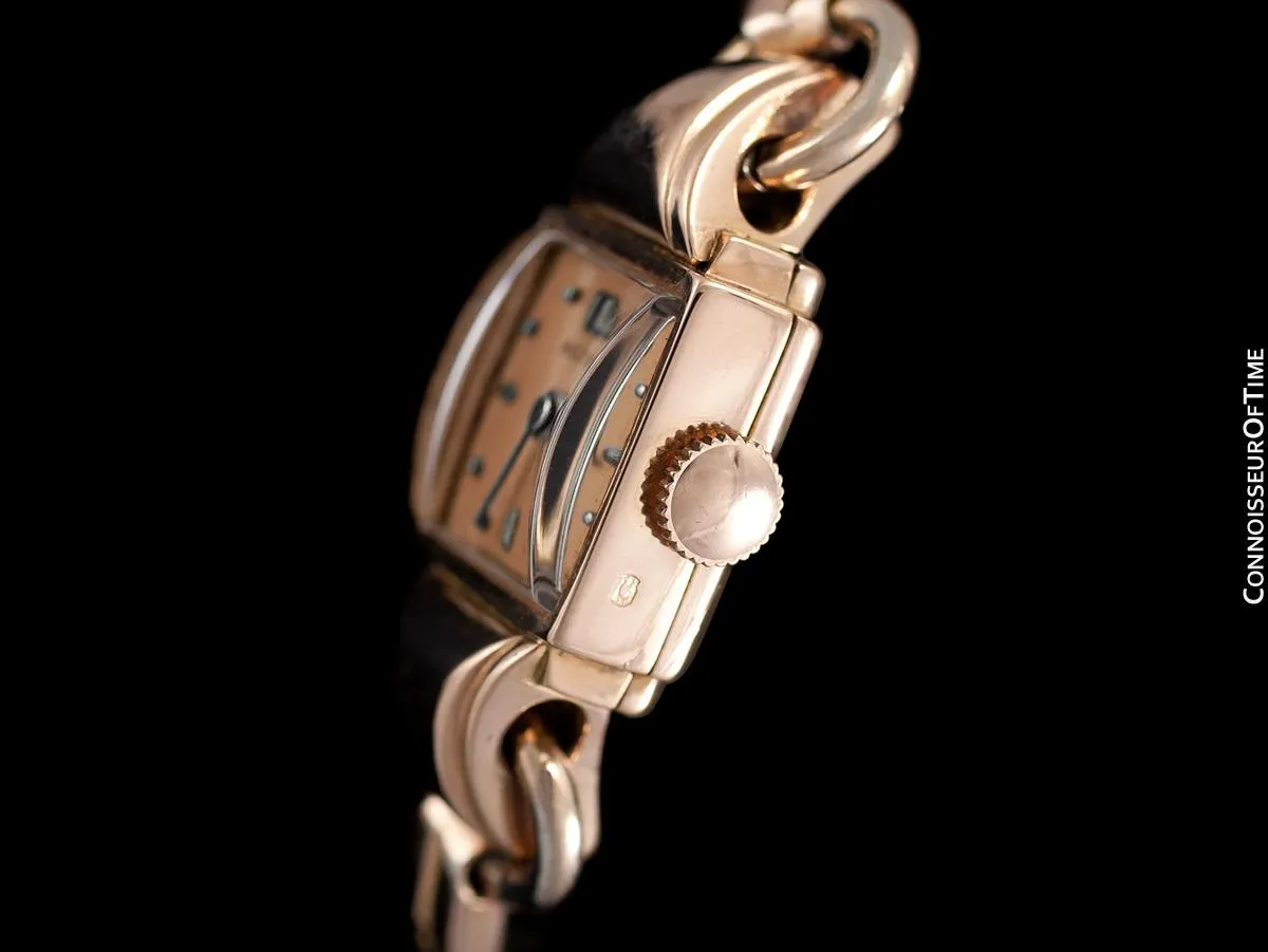 1940's Rolex Precision Vintage Pre-Cellini Ladies Watch, Ref. 5637 - 14K Rose Gold