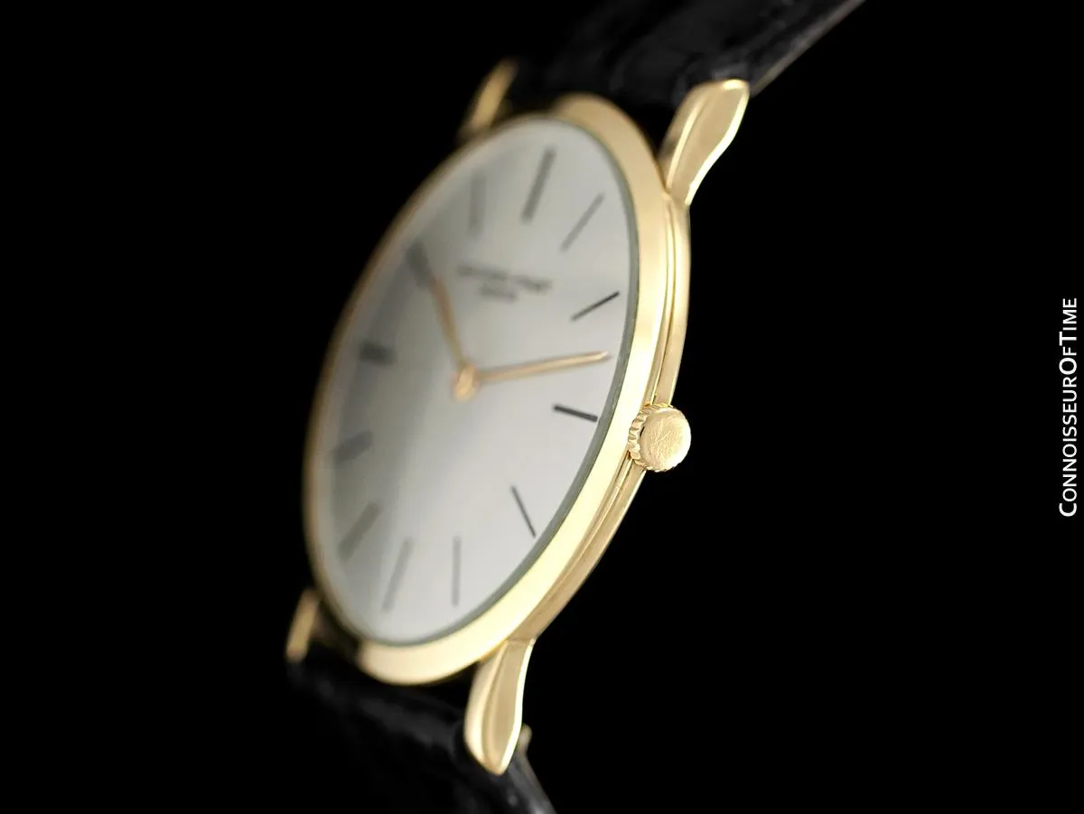1950's Audemars Piguet "Extra-Flat" Vintage Mens Midsize Watch - 18K Gold