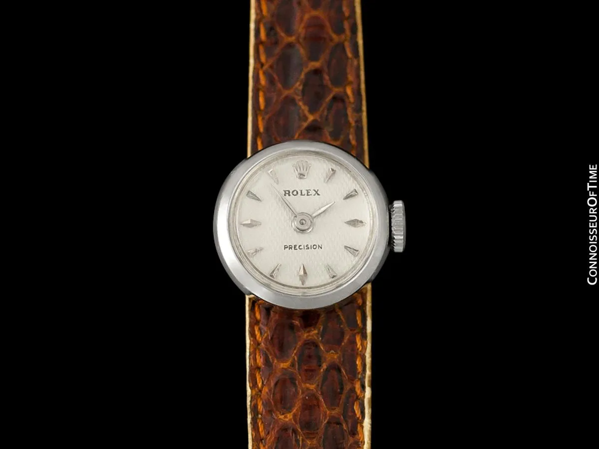 1955 Rolex Vintage Ladies Watch, 18K White Gold - The Chameleon - Box, Straps & Receipt