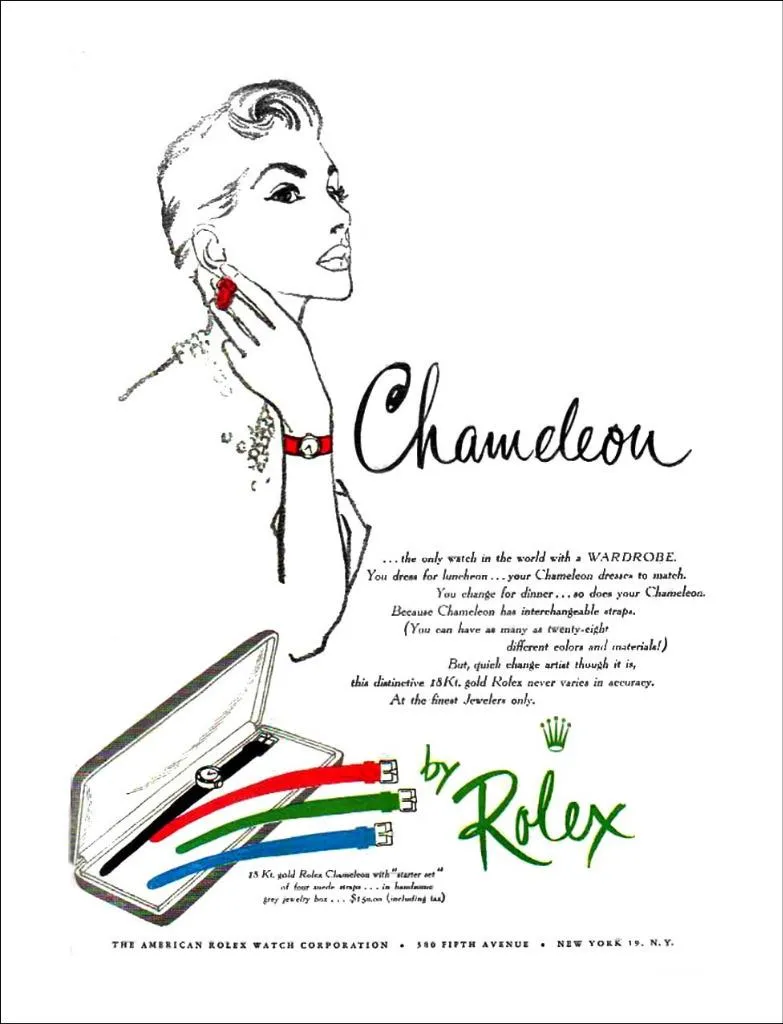 1955 Rolex Vintage Ladies Watch, 18K White Gold - The Chameleon - Box, Straps & Receipt