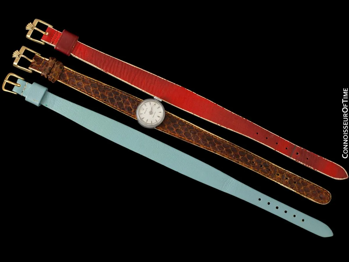 1955 Rolex Vintage Ladies Watch, 18K White Gold - The Chameleon - Box, Straps & Receipt