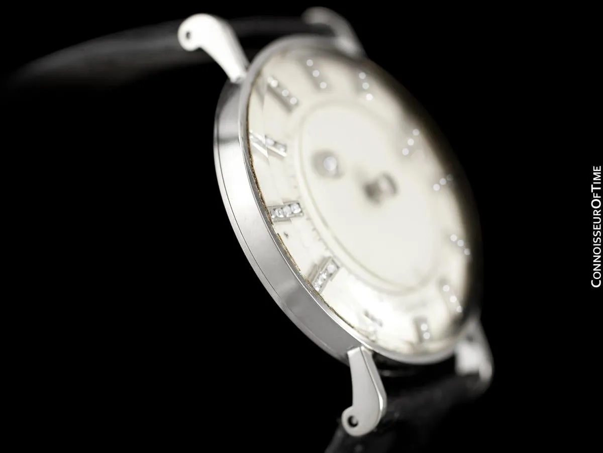 1957 Jaeger-LeCoultre / Vacheron & Constantin Vintage Galaxy Mystery Dial - 14K White Gold & Diamonds - Box & Tag