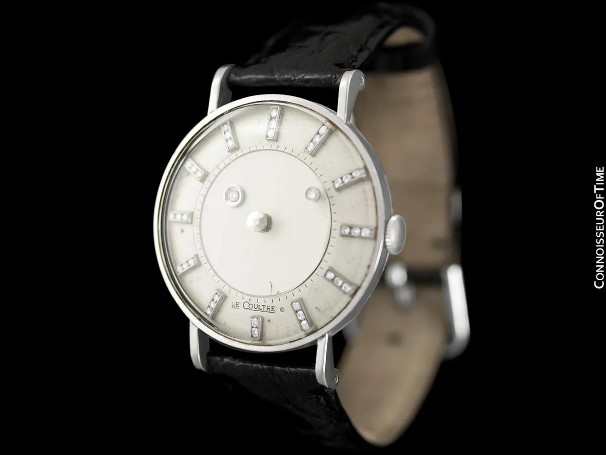 1957 Jaeger-LeCoultre / Vacheron & Constantin Vintage Galaxy Mystery Dial - 14K White Gold & Diamonds - Box & Tag