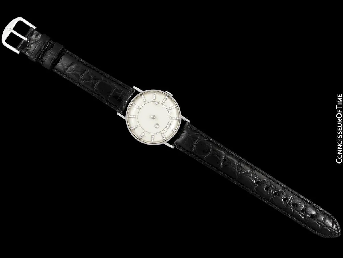 1957 Jaeger-LeCoultre / Vacheron & Constantin Vintage Galaxy Mystery Dial - 14K White Gold & Diamonds - Box & Tag