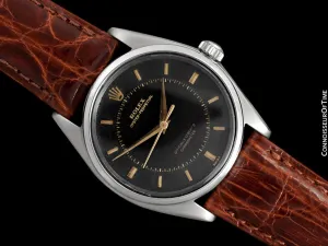 1959 Rolex Oyster Perpetual Uncommon Vintage Mens Ref. 5552 Watch with Tropical Dial - Stainless Steel