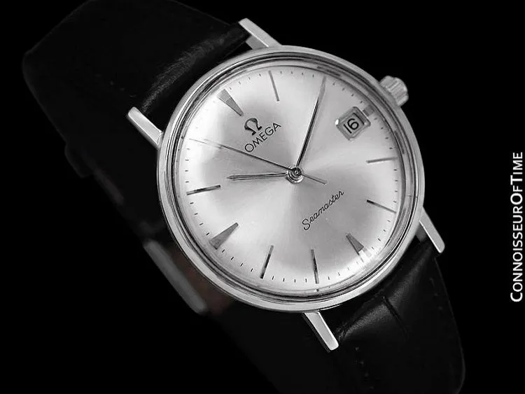 1961 Omega Seamaster Vintage Mens Handwound Watch with Date - Stainless Steel