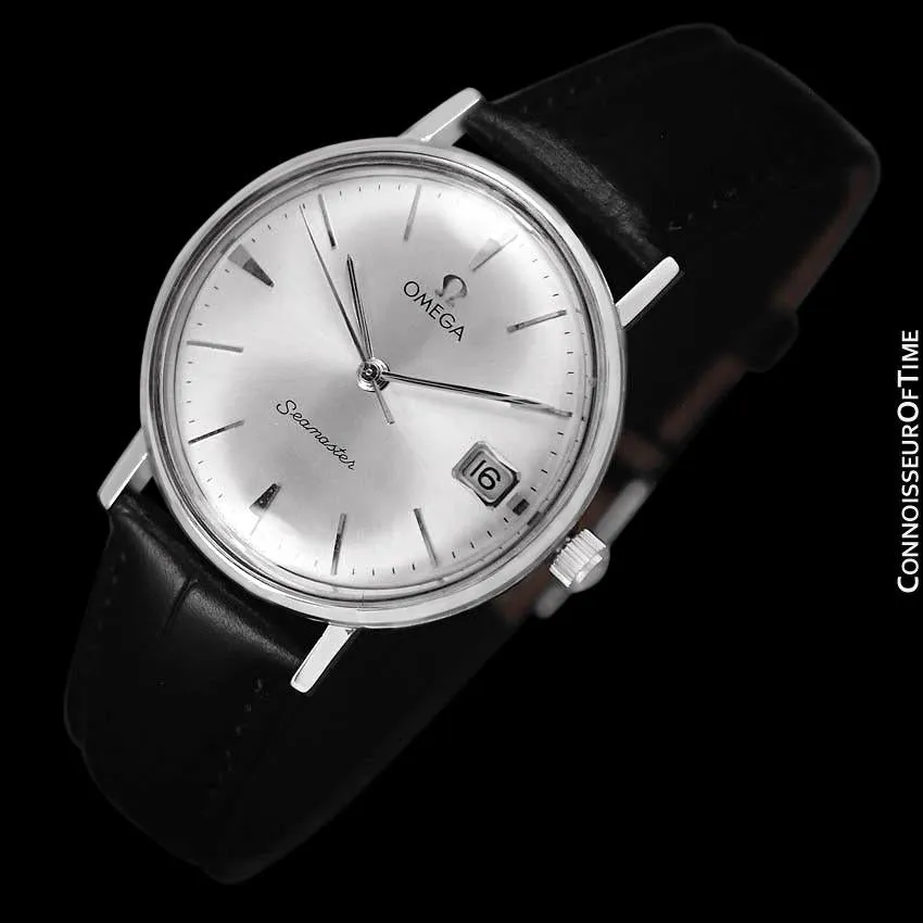 1961 Omega Seamaster Vintage Mens Handwound Watch with Date - Stainless Steel