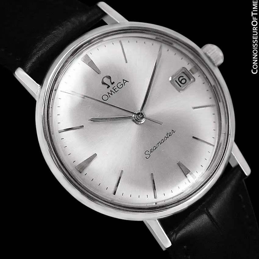 1961 Omega Seamaster Vintage Mens Handwound Watch with Date - Stainless Steel