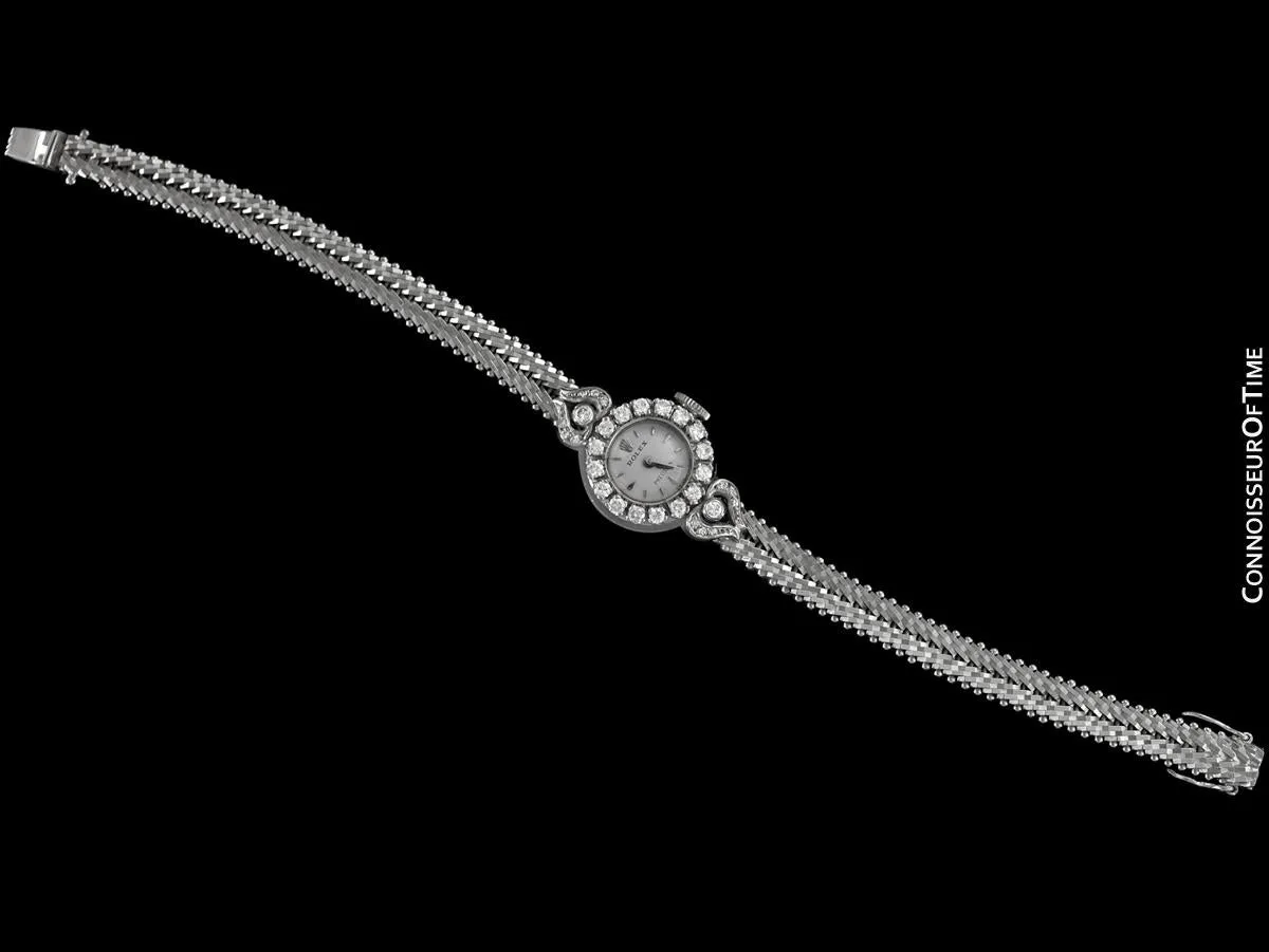 1963 Rolex Ladies Vintage Cocktail Watch - 18K White Gold and Diamonds