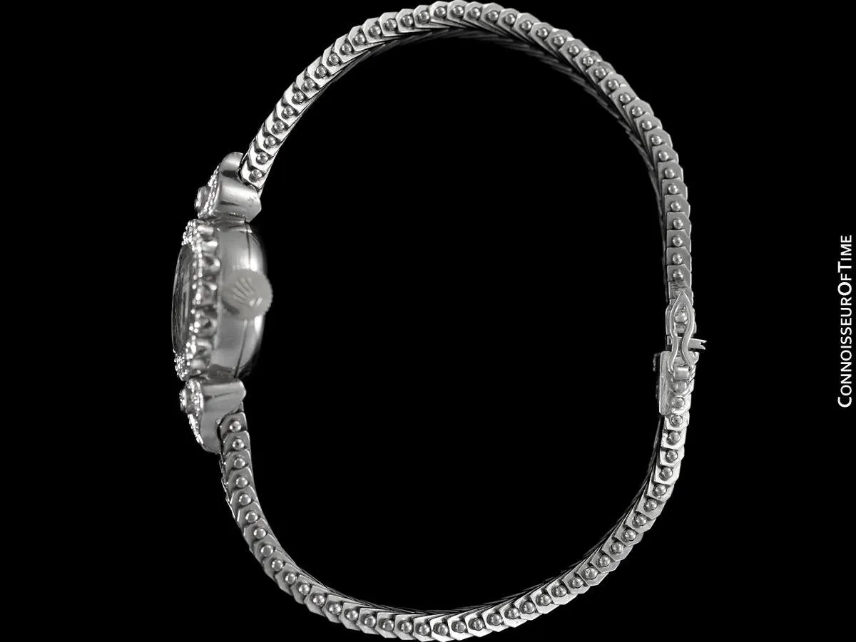 1963 Rolex Ladies Vintage Cocktail Watch - 18K White Gold and Diamonds