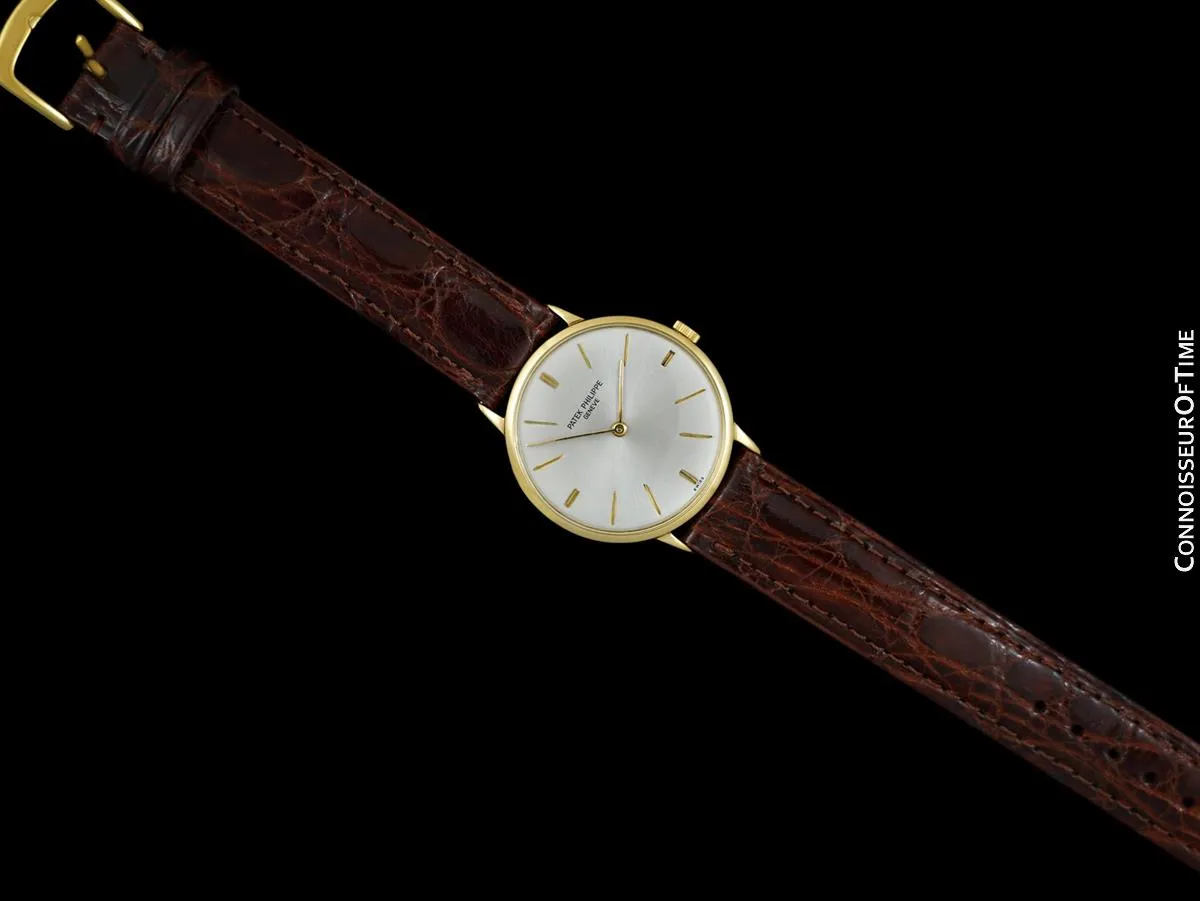 1965 Patek Philippe Vintage Mens Handwound Ref. 3468 18K Gold Dress Watch