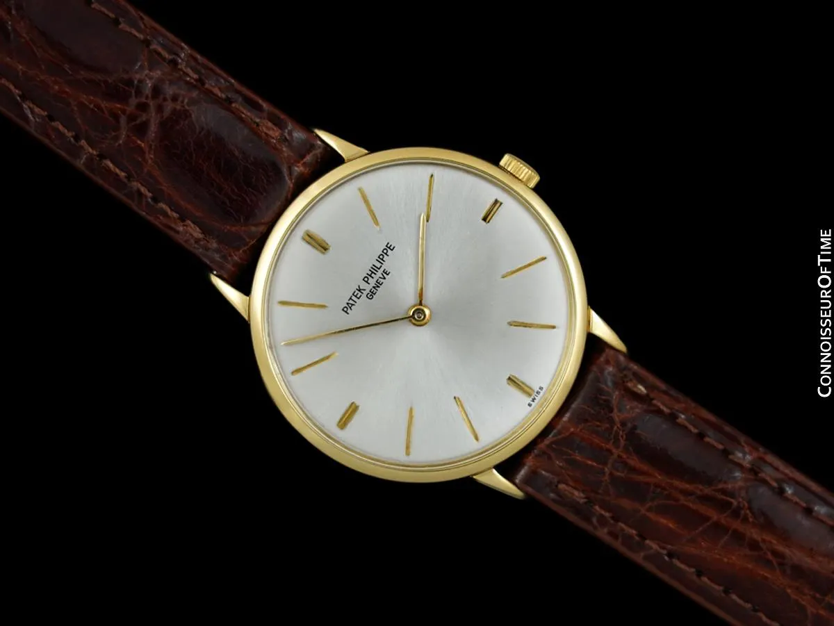 1965 Patek Philippe Vintage Mens Handwound Ref. 3468 18K Gold Dress Watch