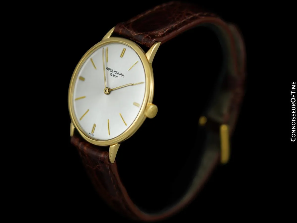 1965 Patek Philippe Vintage Mens Handwound Ref. 3468 18K Gold Dress Watch