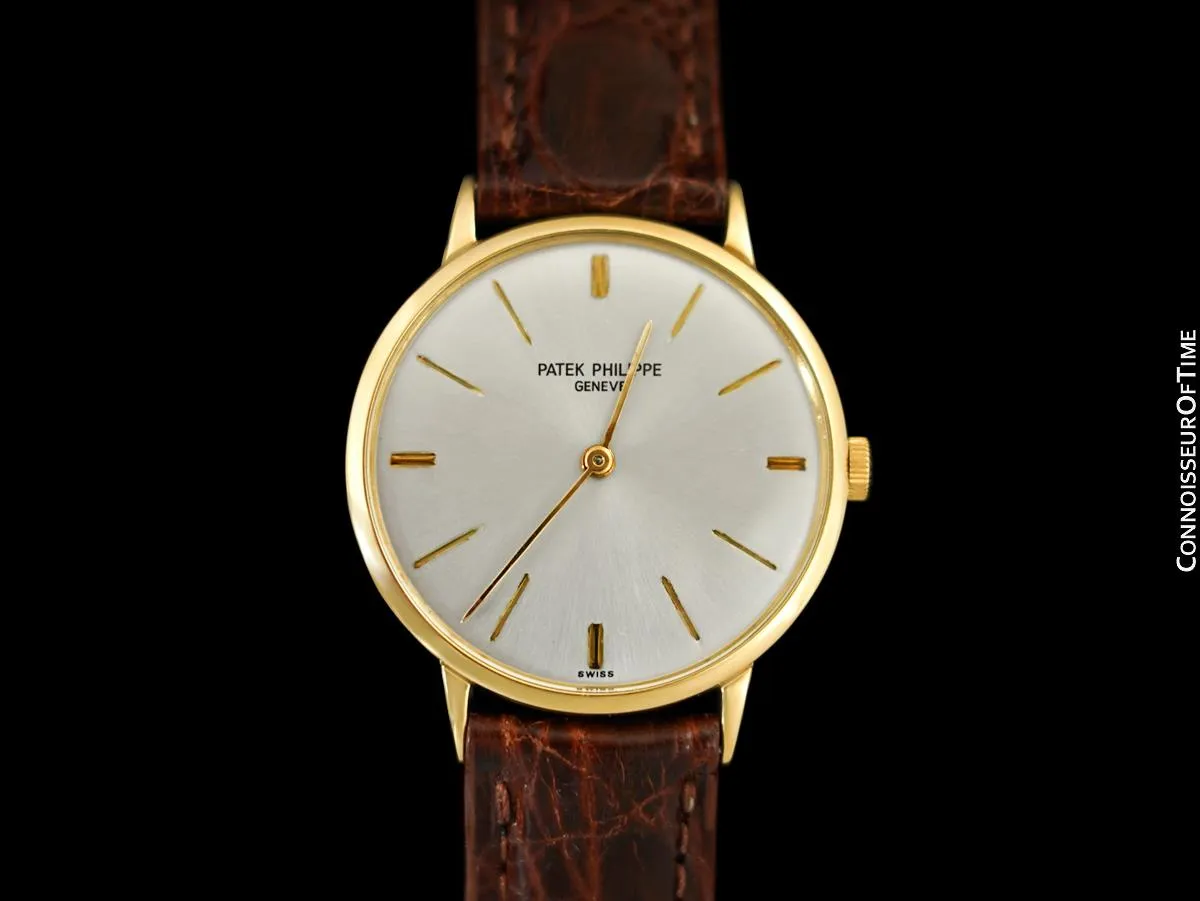 1965 Patek Philippe Vintage Mens Handwound Ref. 3468 18K Gold Dress Watch