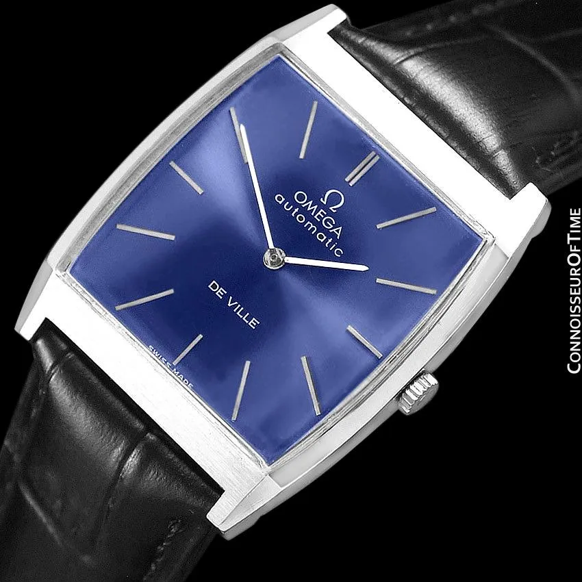 1969 Omega De Ville Mens Automatic Tonneau Dress Watch - Stainless Steel