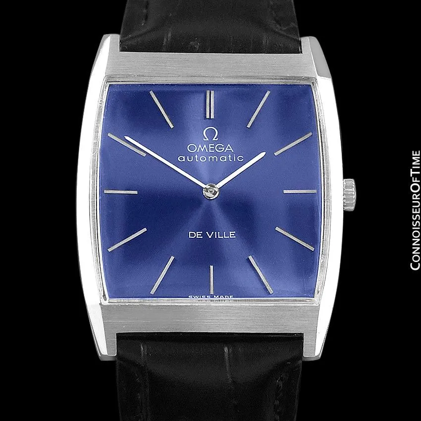 1969 Omega De Ville Mens Automatic Tonneau Dress Watch - Stainless Steel