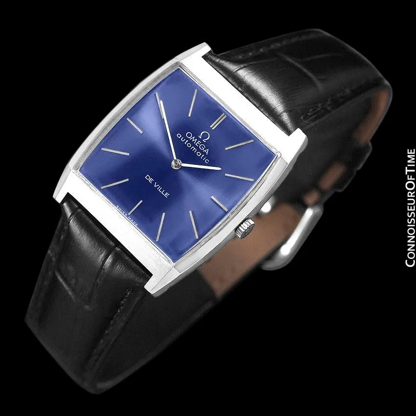 1969 Omega De Ville Mens Automatic Tonneau Dress Watch - Stainless Steel